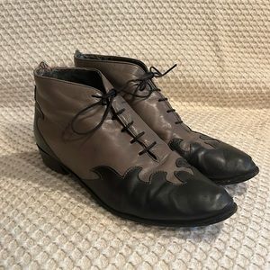 Vintage leather booties